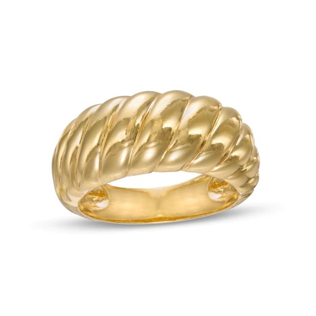 10.0mm Bold Twisted Dome Ring in 10K Gold