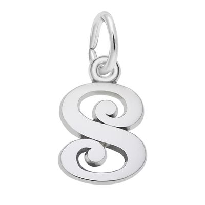 Rembrandt CharmsÂ® Cursive "S" Initial in Sterling Silver