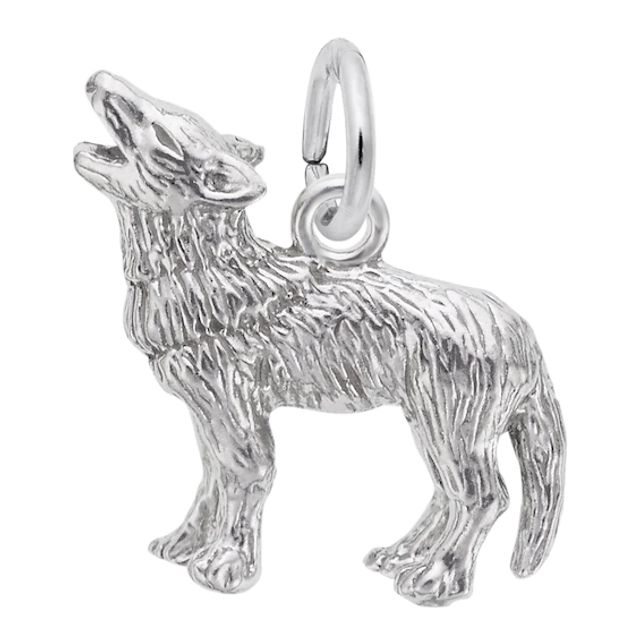 Rembrandt CharmsÂ® Wolf in Sterling Silver