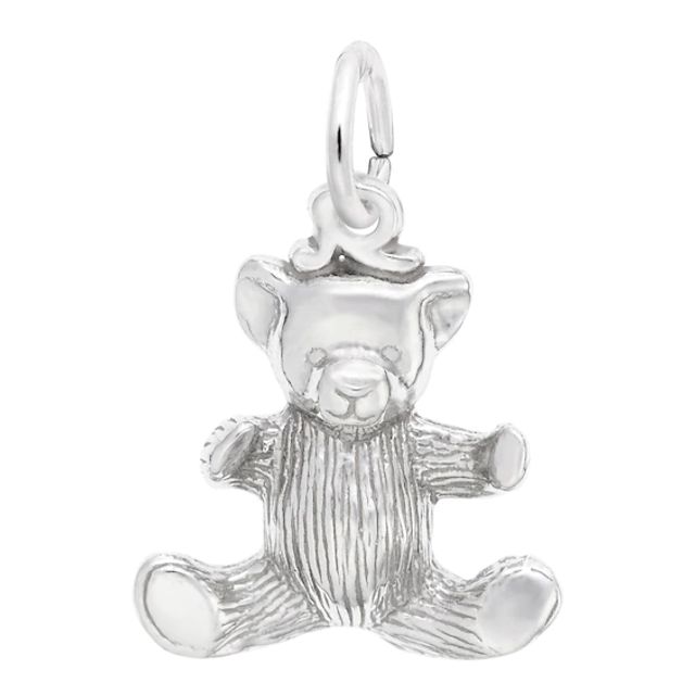 Rembrandt CharmsÂ® Textured Teddy Bear in Sterling Silver