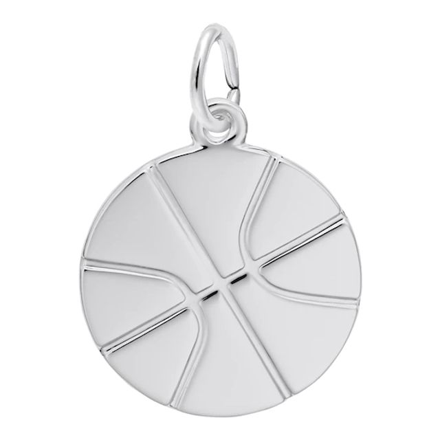 Rembrandt CharmsÂ® Basketball Disc in Sterling Silver