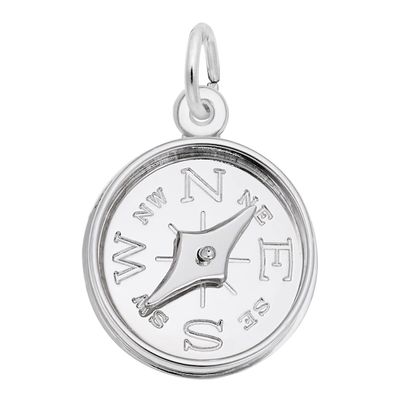 Rembrandt CharmsÂ® Compass in Sterling Silver