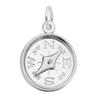 Rembrandt CharmsÂ® Compass in Sterling Silver