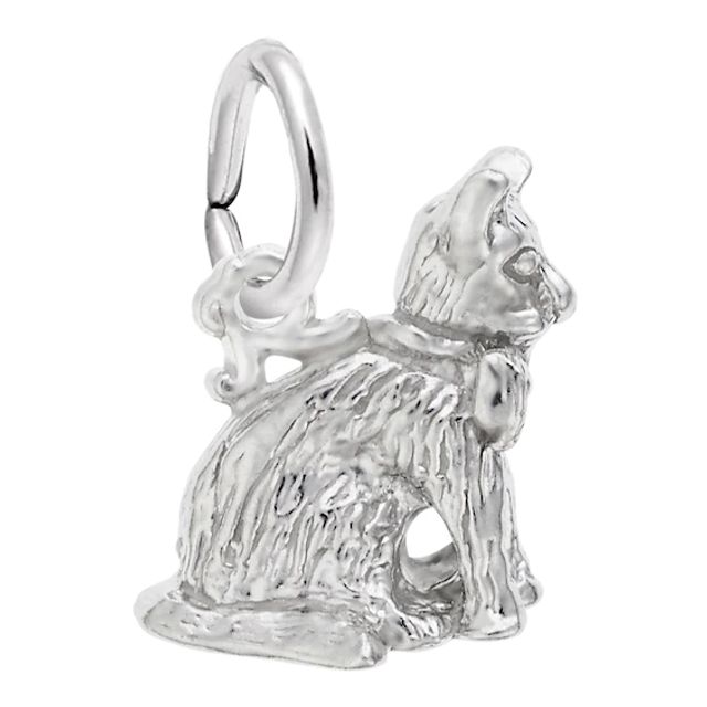 Rembrandt CharmsÂ® Sitting Cat in Sterling Silver