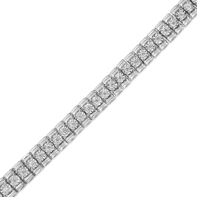 1 CT. T.w. Diamond Collar Line Bracelet in Sterling Silver - 7.25"