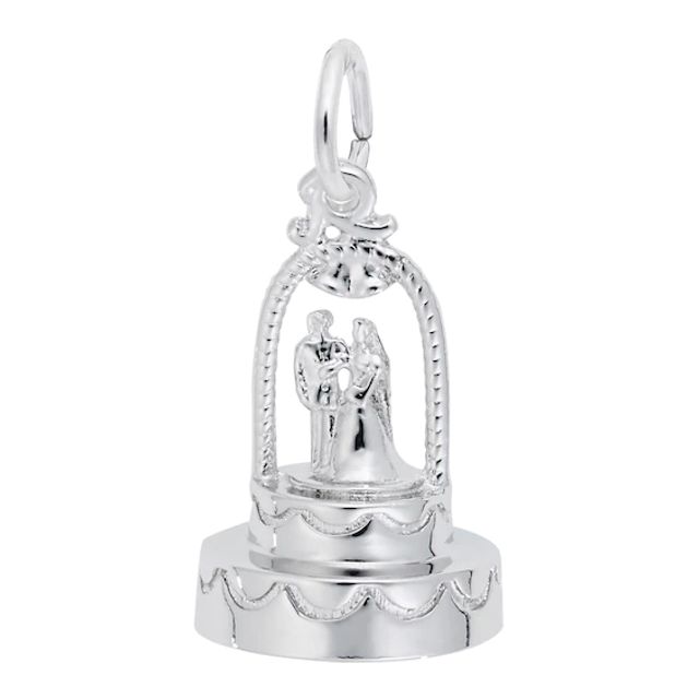 Rembrandt CharmsÂ® Wedding Cake Topper in Sterling Silver
