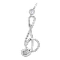 Rembrandt CharmsÂ® Abstract Treble Clef in Sterling Silver