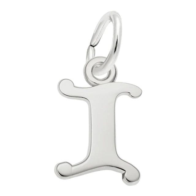 Rembrandt CharmsÂ® Cursive "I" Initial in Sterling Silver