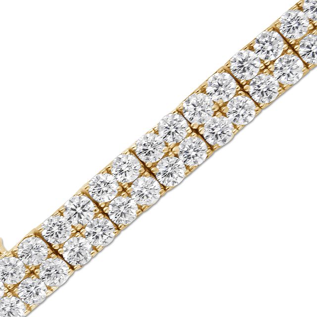 10 CT. T.w. Diamond Double Row Line Bracelet in 14K Gold - 7.25"