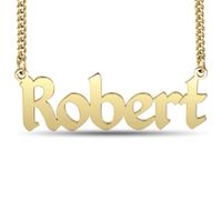 Men's Block Name Necklace (1 Line)