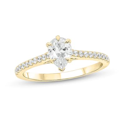 3/4 CT. T.w. Pear-Shaped Diamond Engagement Ring in 14K Gold (I/I2)