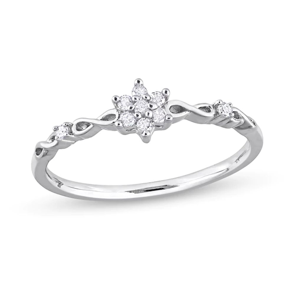 Zales 1 Ct. T.W. Diamond Infinity Twist Shank Engagement