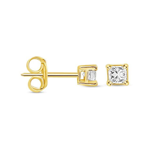 1/ CT. T.w. Princess-Cut Diamond Solitaire Stud Earrings in 14K Gold (I/I2
