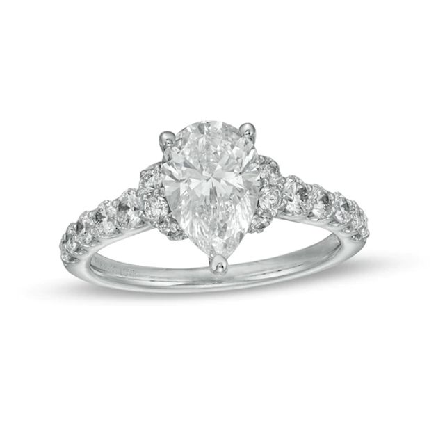 True Lab-Created Diamonds by Vera Wang Love 2-1/4 CT. T.w. Collar Engagement Ring in 14K White Gold (F/Vs2)