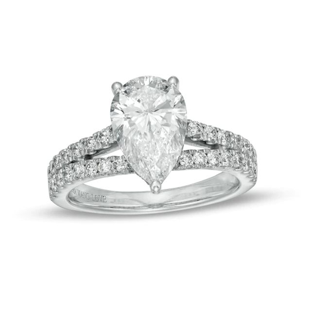 True Lab-Grown Diamonds by Vera Wang Love 2-3/4 CT. T.w. Split Shank Engagement Ring in 14K White Gold (F/Vs2)