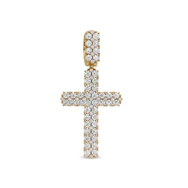 1/2 CT. T.W. Diamond Cross Pendant in Sterling Silver | Zales