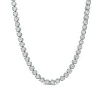 Men's 10 CT. T.w. Certified Lab-Created Diamond Tennis Necklace in 14K White Gold (F/Si2) - 20"