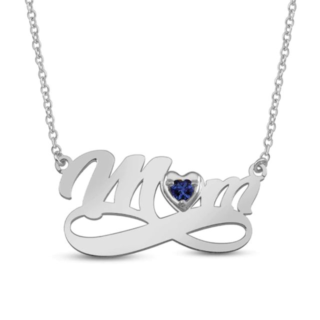 Gemstone Mom Infinity Necklace (1 Stone)