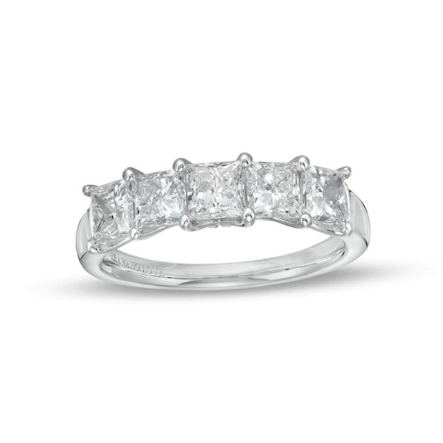 True Lab-Created Diamonds by Vera Wang Love 2 CT. T.w. Five Stone Diamond Anniversary Band in 14K White Gold (F/Vs2)