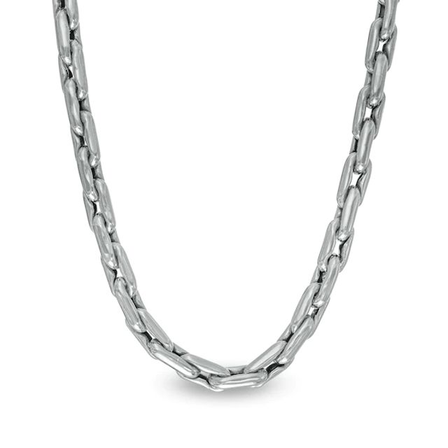 Vera Wang Men 5.5mm Cheval Link Chain Necklace in Hollow Sterling Silver 22"