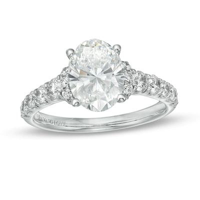 True Lab-Grown Diamonds by Vera Wang Love 2-3/4 CT. T.w. Collar Engagement Ring in 14K White Gold (F/Vs2)
