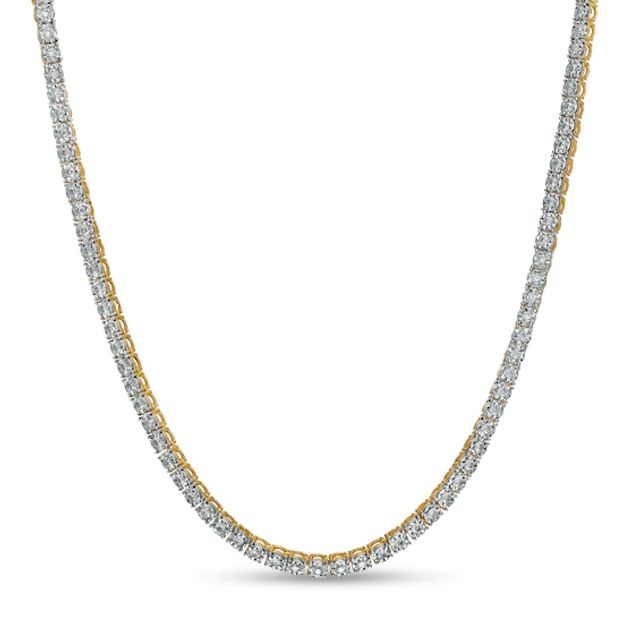 Men's 3 CT. T.w. Diamond Tennis Necklace in 10K Gold - 20"