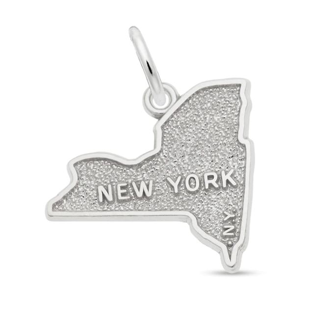 Rembrandt CharmsÂ® NEW York State in Sterling Silver