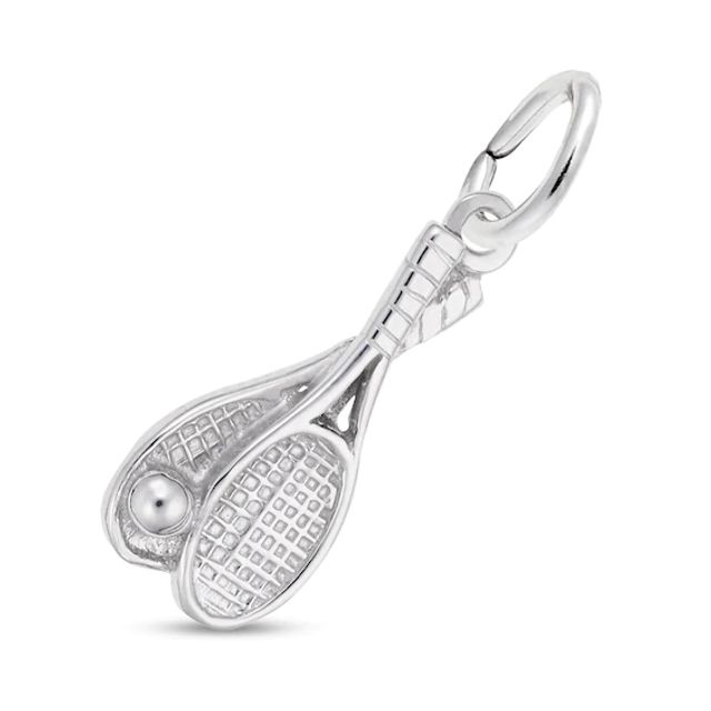 Rembrandt CharmsÂ® Tennis Rackets with Ball in Sterling Silver