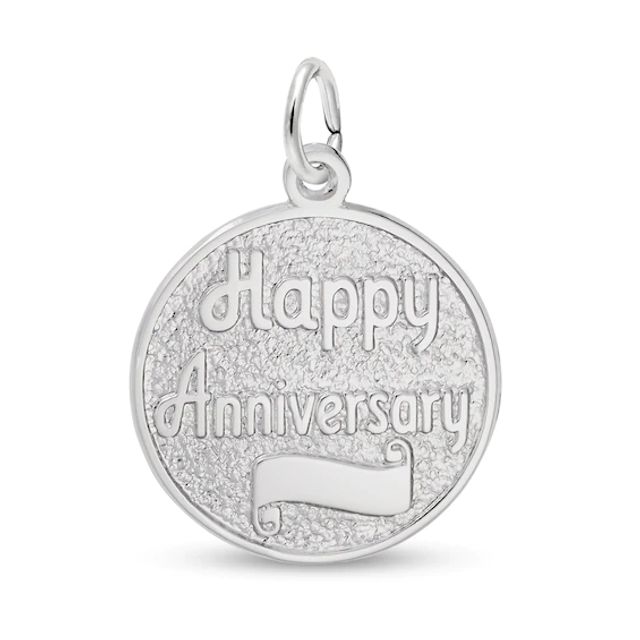 Rembrandt CharmsÂ® Happy Anniversary Disc in Sterling Silver