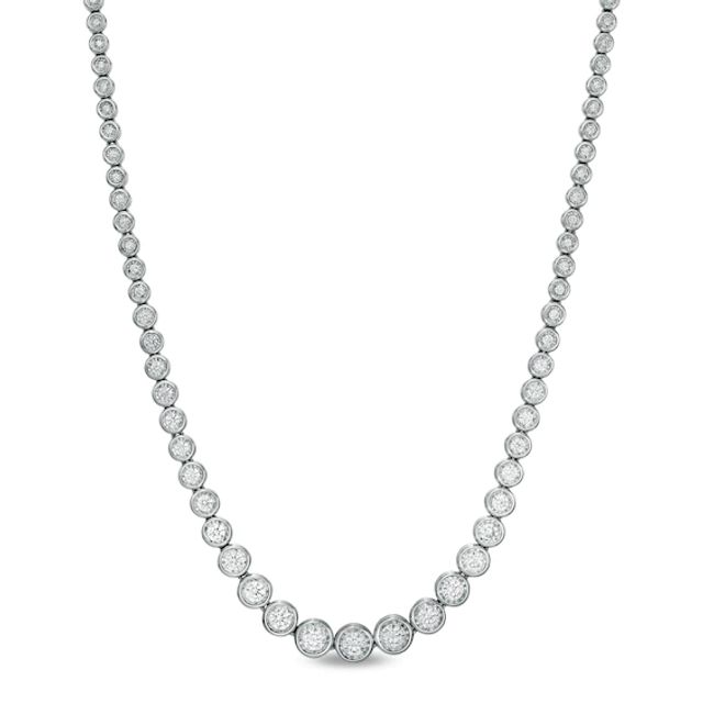 Marilyn Monroeâ¢ Collection 2-1/2 CT. T.w. Diamond Graduated Tennis Necklace in 10K White Gold â 17"