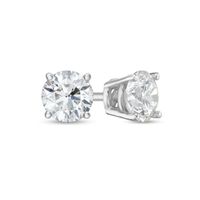 3/8 CT. T.w. Diamond Solitaire Stud Earrings in 14K White Gold (J/I1)