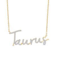 1/3 CT. T.w. Diamond "Taurus" Necklace in Sterling Silver with 14K Gold Plate