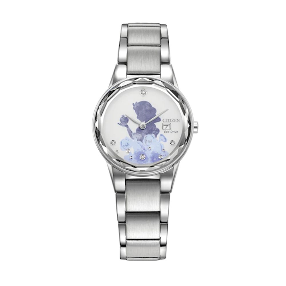 Ladies' Citizen Eco-DriveÂ® Disney Snow White Crystal Accent Watch with Silver-Tone Dial (Model: Ga1070-53W)