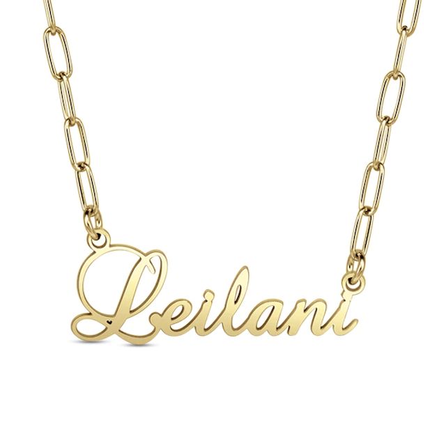 Capitalized Cursive Name Necklace (1 Line)