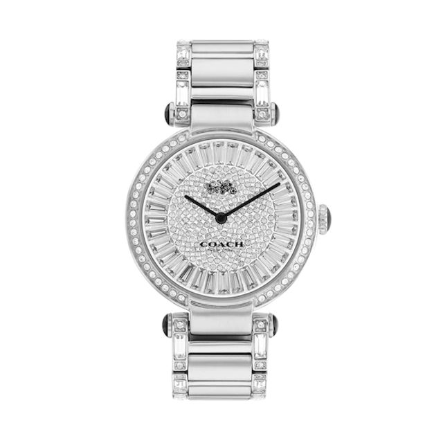 Ladies' Coach Cary Crystal Accent Watch with Silver-Tone Dial (Model: 14503834)