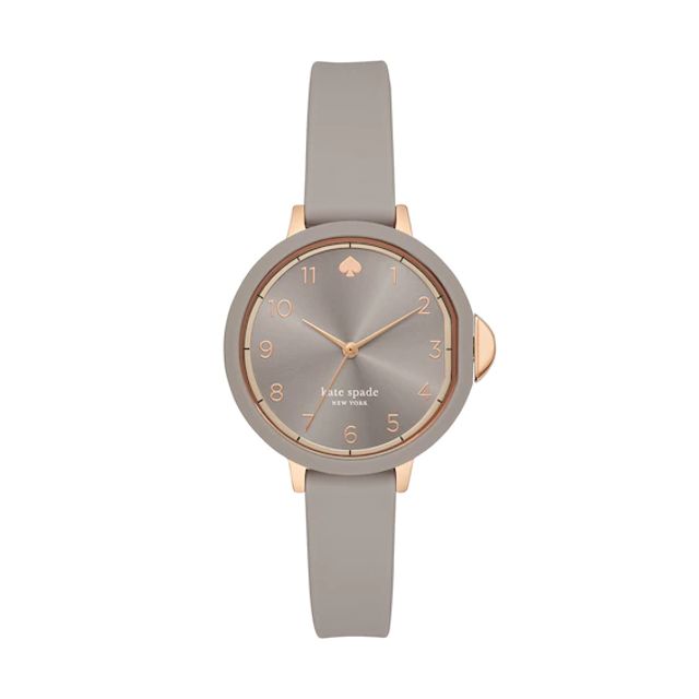 Ladies' Kate Spade Park Row Rose-Tone Strap Watch with Grey Dial (Model: Ksw1519)