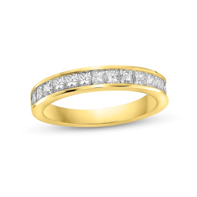 1 CT. T.w. Princess-Cut Diamond Anniversary Band in 10K Gold