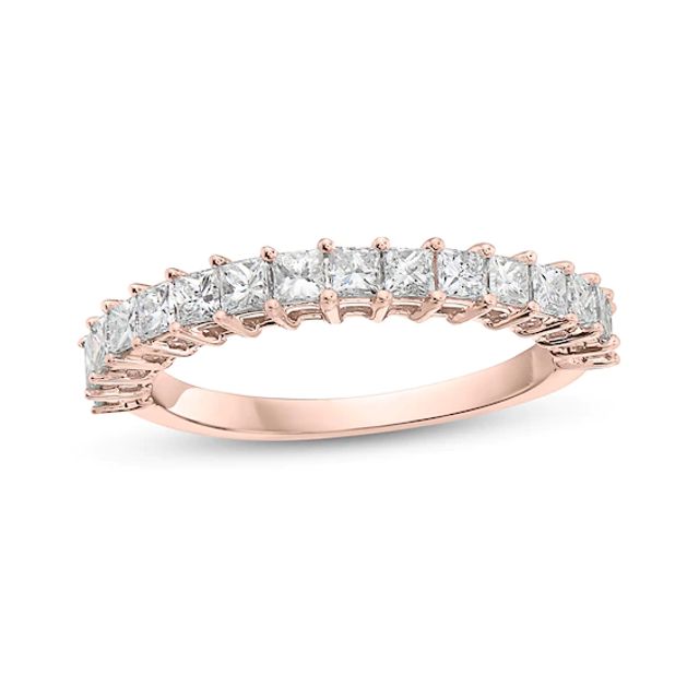 1 CT. T.w. Princess-Cut Diamond Anniversary Band in 14K Rose Gold