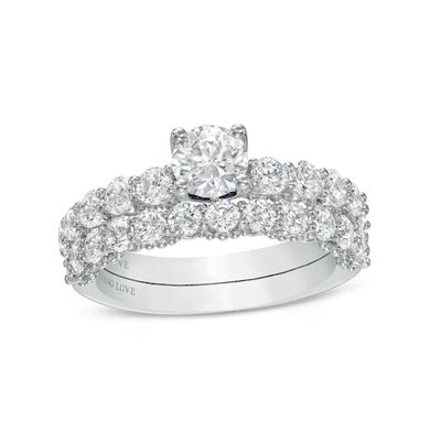 Vera Wang Love Collection 2-1/5 CT. T.w. Diamond Bridal Set in 14K White Gold (I/Si2)