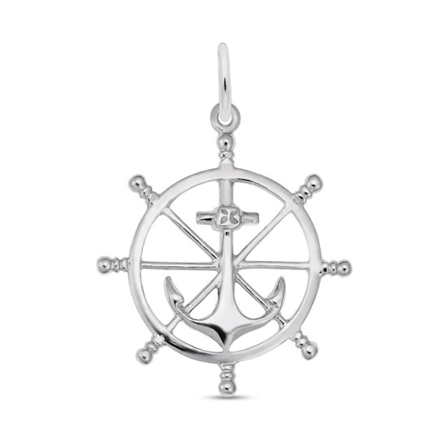 Rembrandt CharmsÂ® Helm with Anchor in Sterling Silver