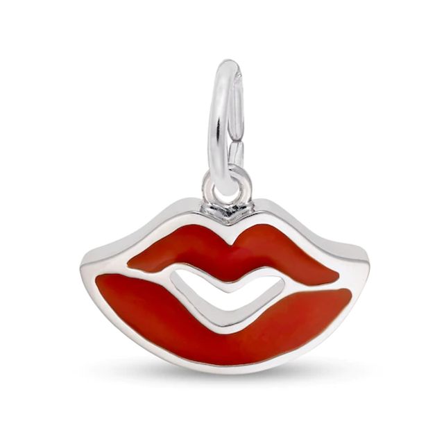 Rembrandt CharmsÂ® Red Enamel Lips in Sterling Silver