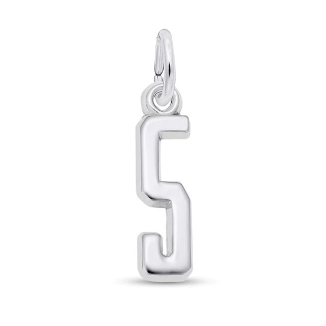 Rembrandt CharmsÂ® Number 5 in Sterling Silver