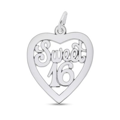 Rembrandt CharmsÂ® Sweet 16 Heart in Sterling Silver