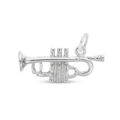 Rembrandt CharmsÂ® Trumpet in Sterling Silver