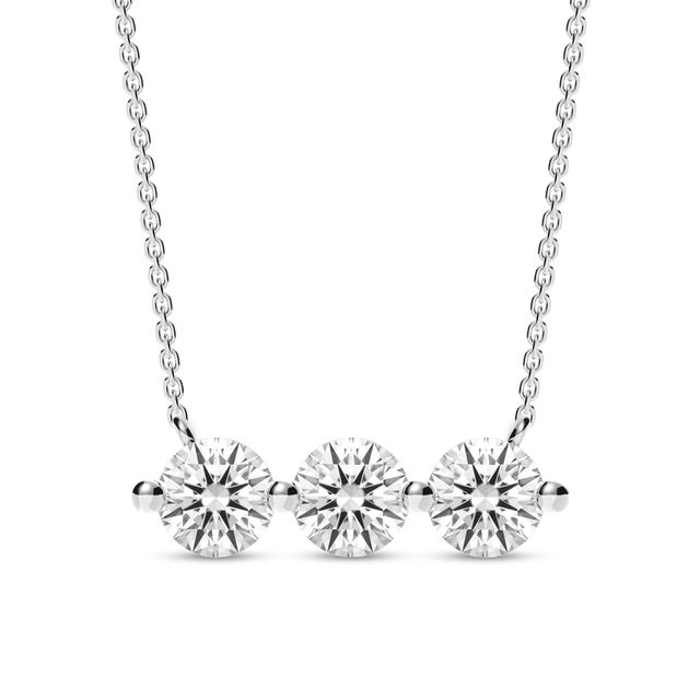 Customize Your Vera Wang Love Collection Wedding Party Gifts White Topaz Sideways Trio Necklace