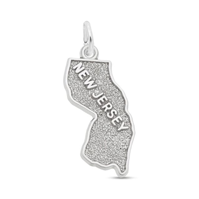 Rembrandt CharmsÂ® State of NEW Jersey in Sterling Silver