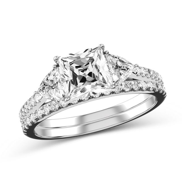 Princess-Cut Diamond Bridal Set in 10K White Gold