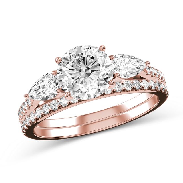 Diamond Bridal Set in 10K Rose Gold