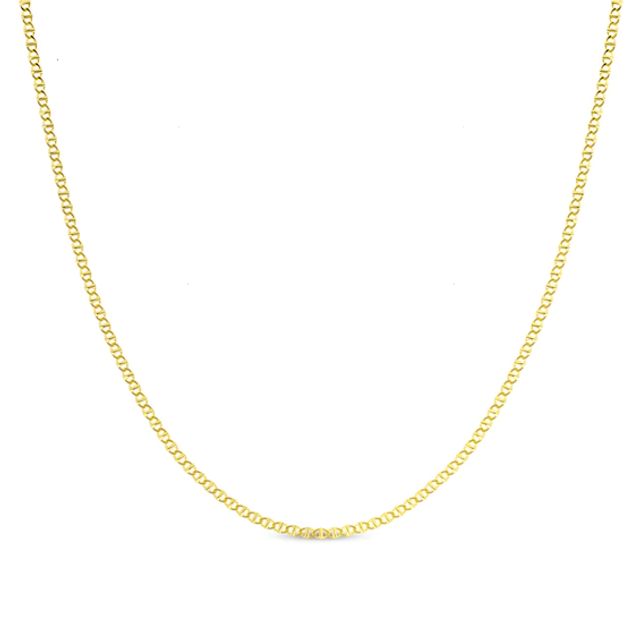 2.2mm Flat Mariner Chain Necklace in Solid 14K Gold â 20"