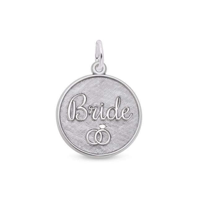 Rembrandt CharmsÂ® "Bride" Disc in Sterling Silver